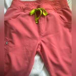 Figs Yola Hot Coral scrub pants size S 
Top available!